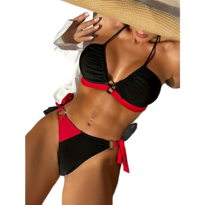 Damen Triangel-Bikini mit verstellbaren Trägern und sportlichem Rüschendesign Echo Archiv