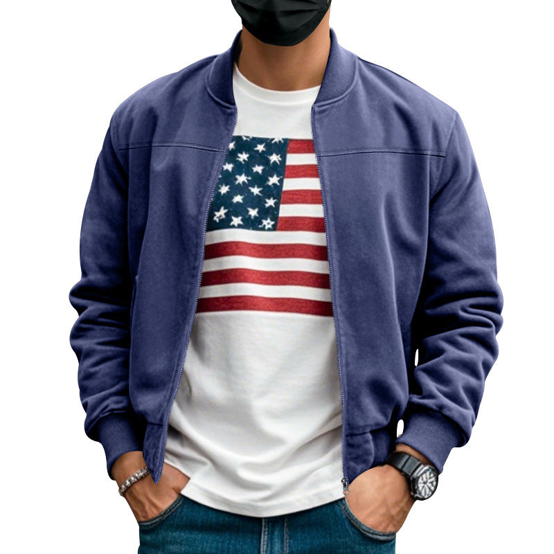 Herren gemütliche Collegejacke mit Reißverschluss Echoarchiv