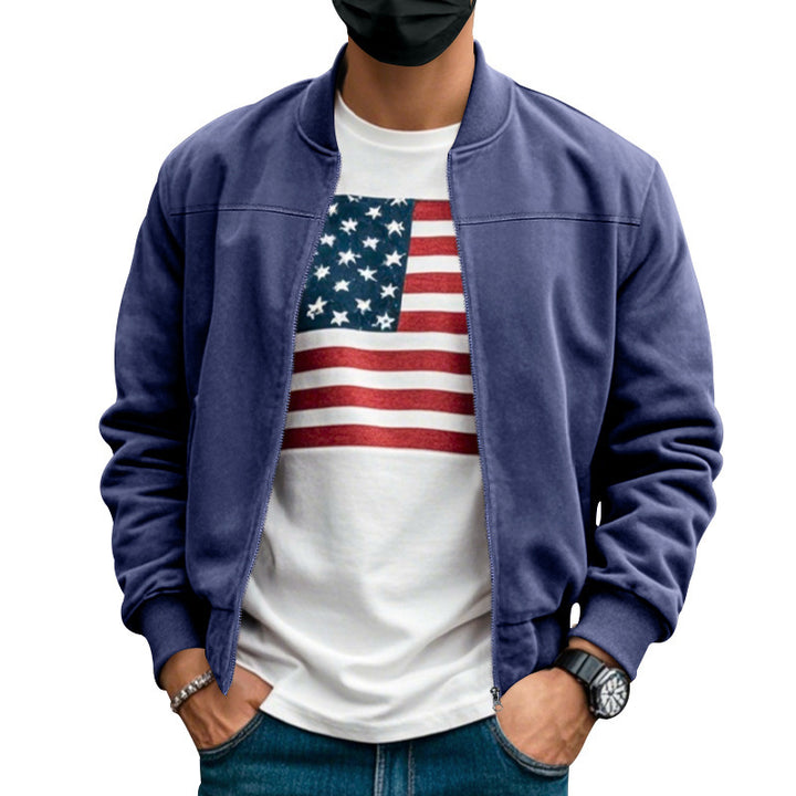 Herren gemütliche Collegejacke mit Reißverschluss Echoarchiv