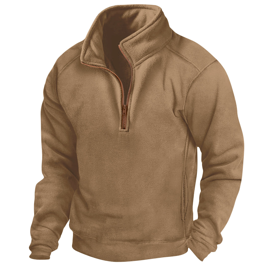 Herren robuste Fleecejacke mit hohem Kragen und Reißverschluss Echoarchiv