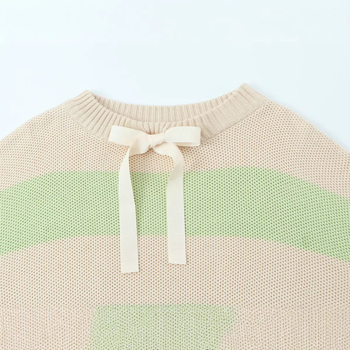 Damen Oversized Off-Shoulder-Pullover mit Carmenkragen, Waffelstrick und Zierbändern Echo Archiv