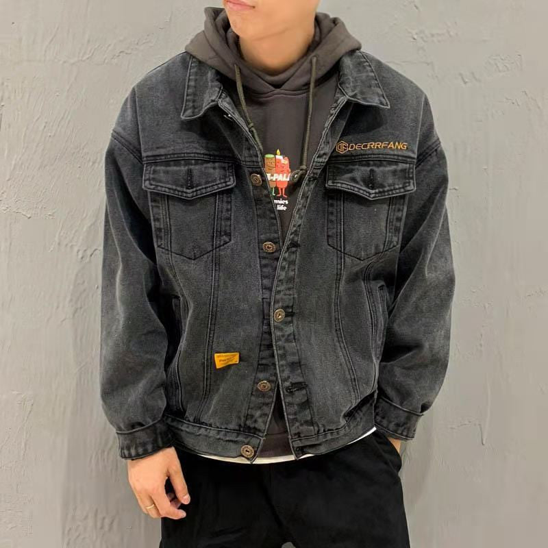 Herren Lässige Overshirt-Jacke mit kreativen Mustern Echoarchiv