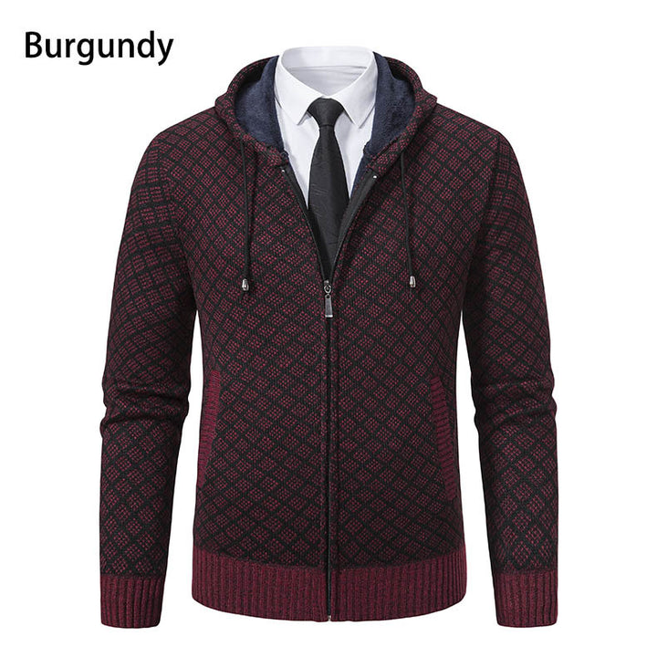 Herren Kapuzenjacke mit strukturiertem Design und eleganten Akzenten Echoarchiv
