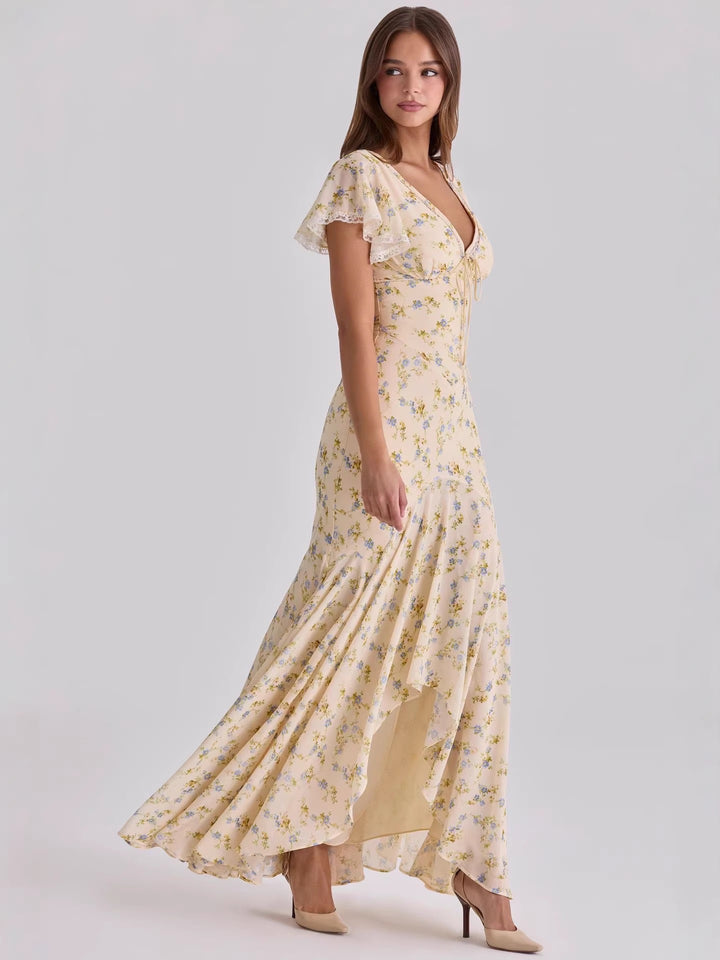 Damen Maxikleid mit floralem Design und raffinierten Cut-Outs Echo Archiv