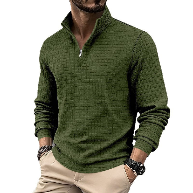 Herren Sportliches Zip-Pullover mit strukturiertem Design Echoarchiv