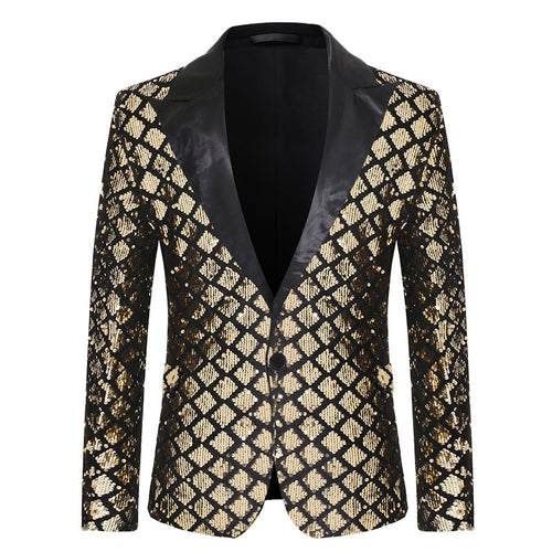 Herren Glitzernder Paillettenblazer Echoarchiv