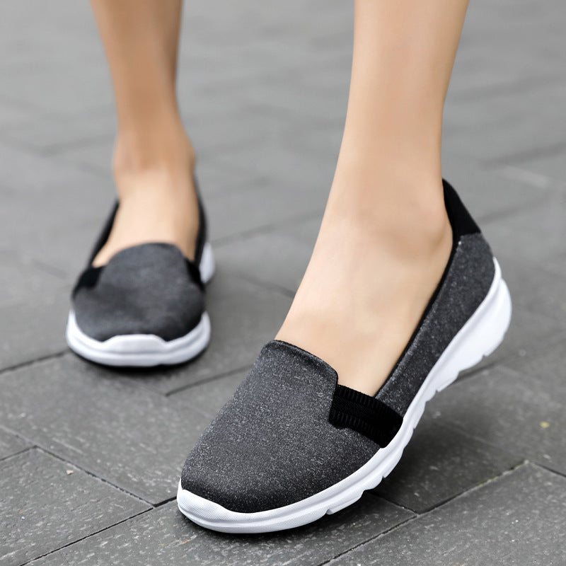 Damen Leichter Strick-Slipper mit elastischem Einstieg und gedämpfter Komfortsohle Echoarchiv