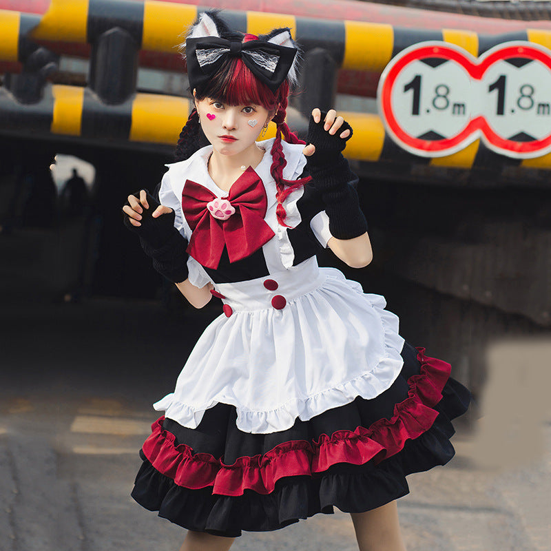 Mädchen Catgirl Kostüm mit Rüschen und Katzenohren Echo Archiv