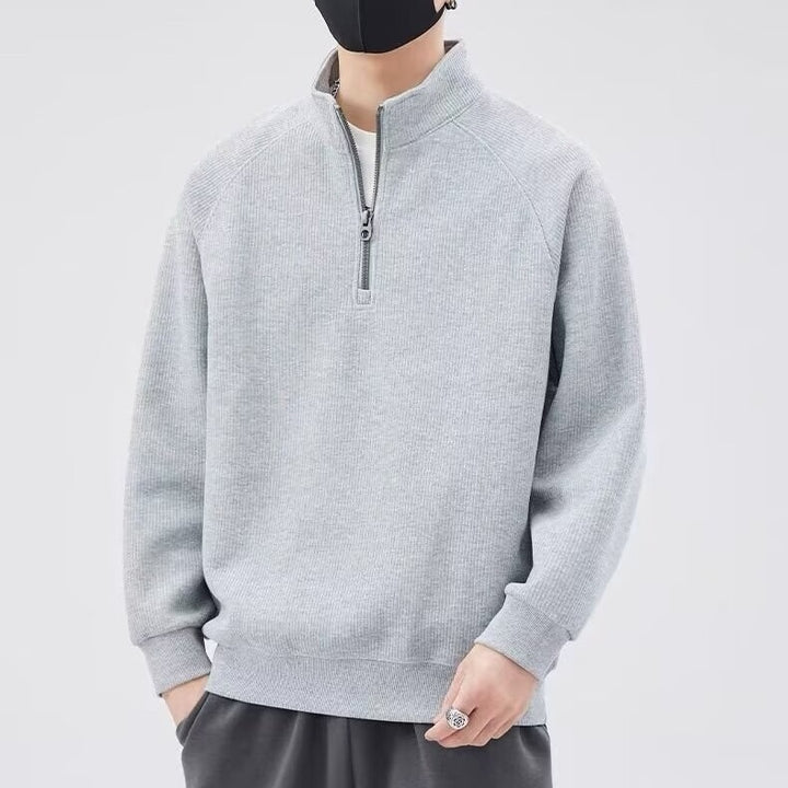 Herren Pullover mit hohem Kragen und Reißverschluss Echoarchiv