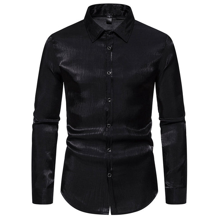 Herren Langarmhemd mit schimmerndem Finish und eleganter Passform Echoarchiv