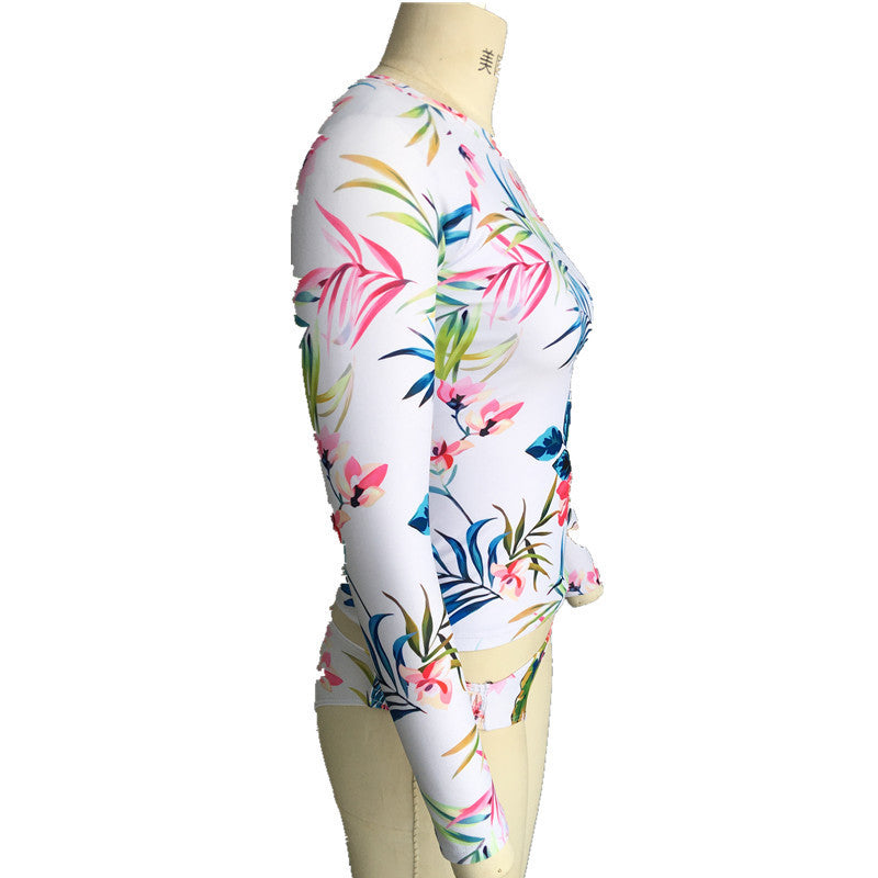 Damen Longsleeve Badeset mit floralen Mustern und UV-Schutz Echo Archiv
