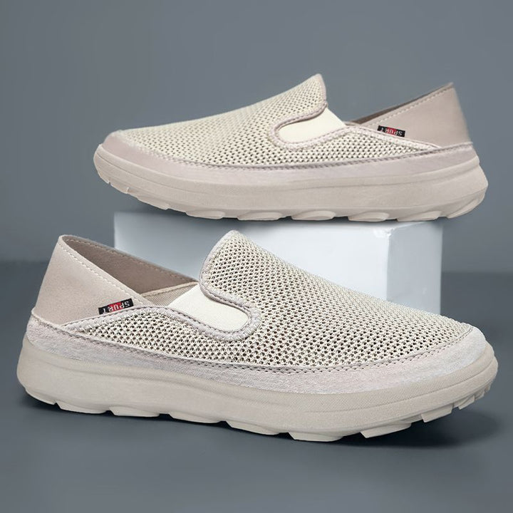 Herren nan atmungsaktiver Mesh-Slip-On mit Velourslederbesatz, elastischem Einstieg und griffiger Outdoor-Profilsohle Echo Archiv