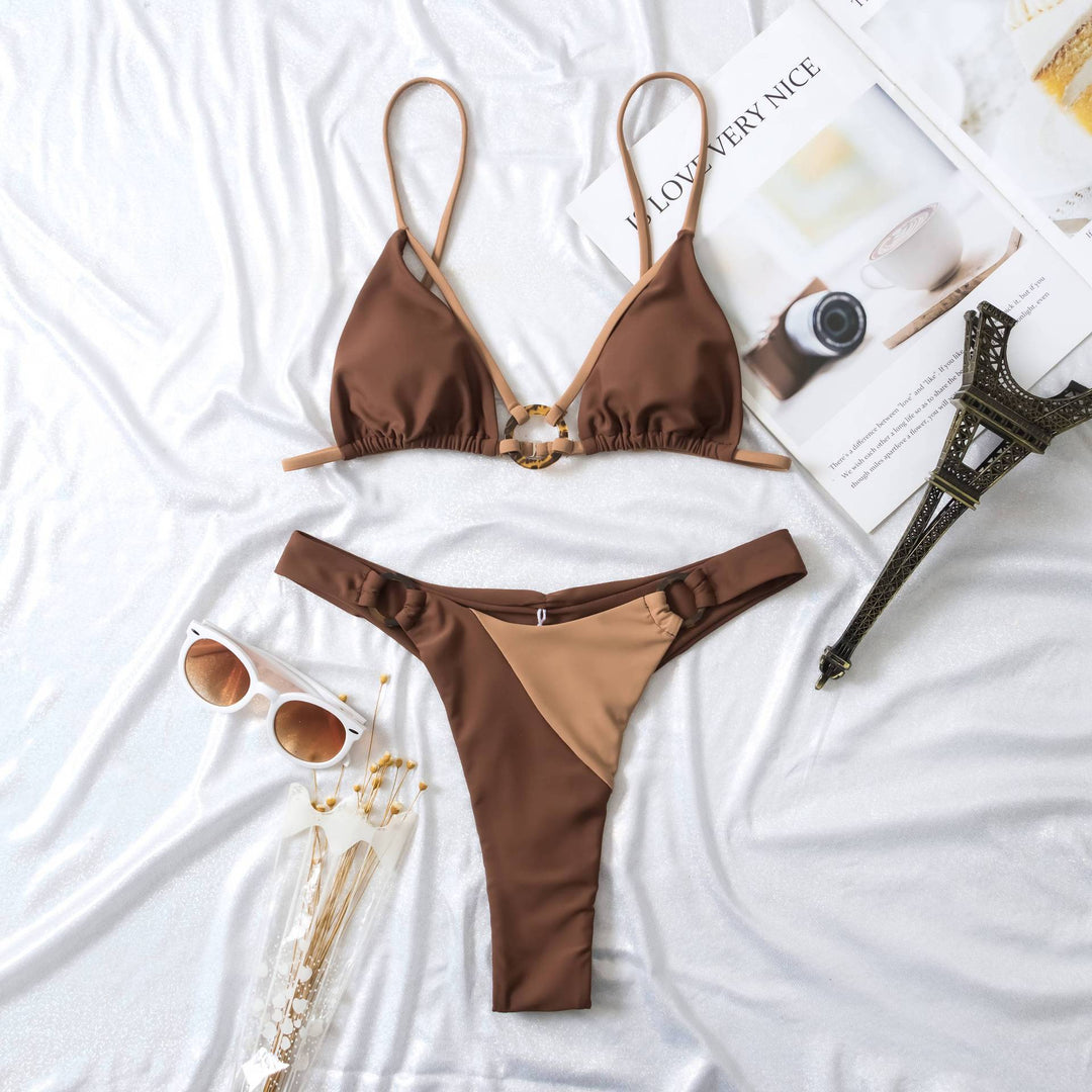 Damen Triangel-Bikini mit modischem Ringdetail Echo Archiv
