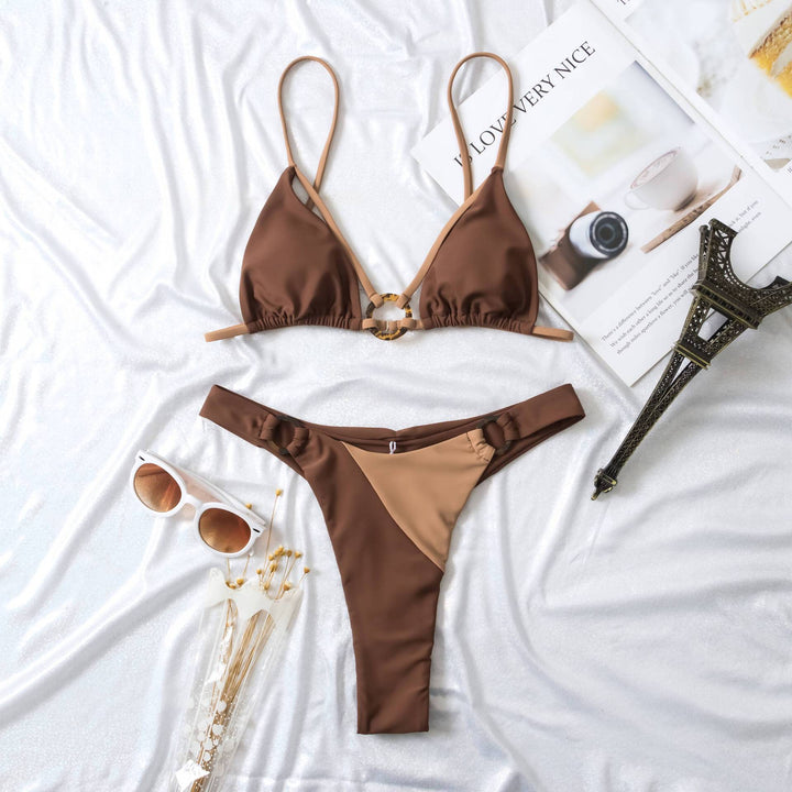 Damen Triangel-Bikini mit modischem Ringdetail Echo Archiv
