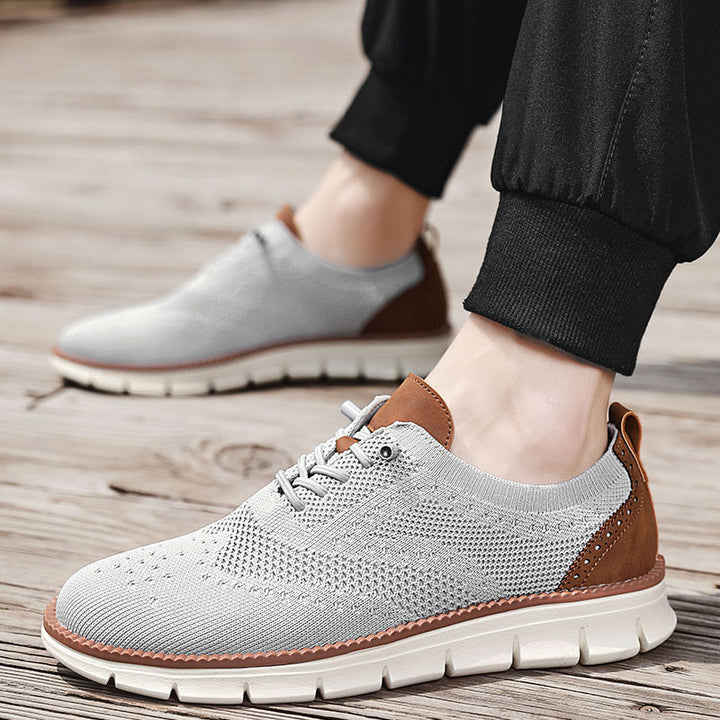 Herren nan gestrickter Business-Casual Schnürer mit Wingtip-Zierlochung und flexibler EVA-Sohle Echo Archiv