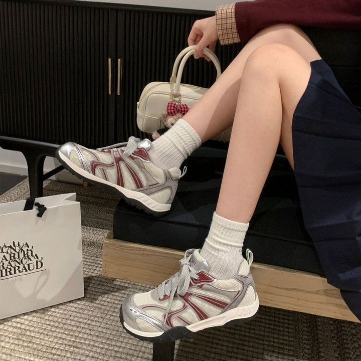 Damen Sportive Retro-Chunky-Sneaker mit atmungsaktivem Mesh und robuster Profilsohle Echo Archiv