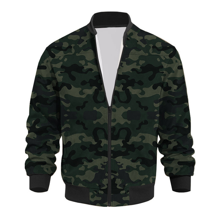 Herren Bomberjacke mit modernem Camouflage-Design und elastischen Bündchen Echoarchiv