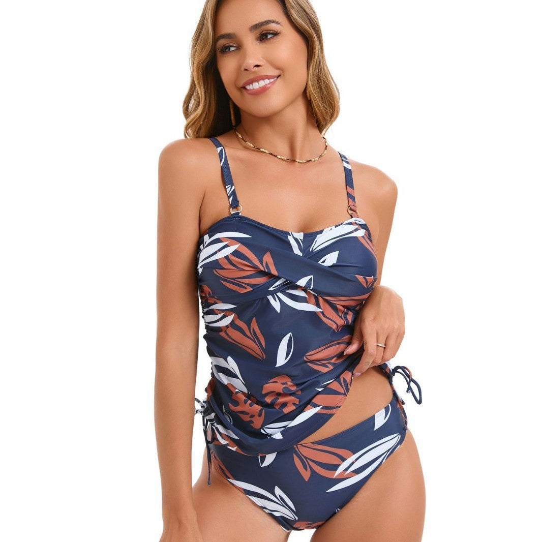 Damen Eleganter Badeanzug mit variablen Raffung Echo Archiv