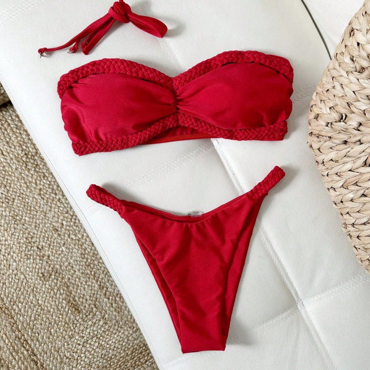 Damen Bandeau-Bikini mit geflochtenen Akzenten Echo Archiv