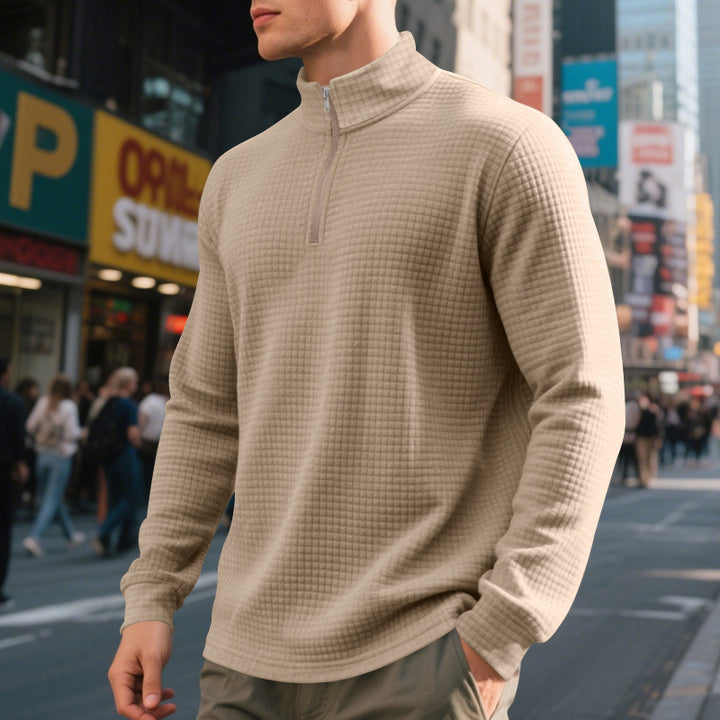Herren Pullover mit hohem Kragen und praktischer Reißverschlussöffnung Echoarchiv