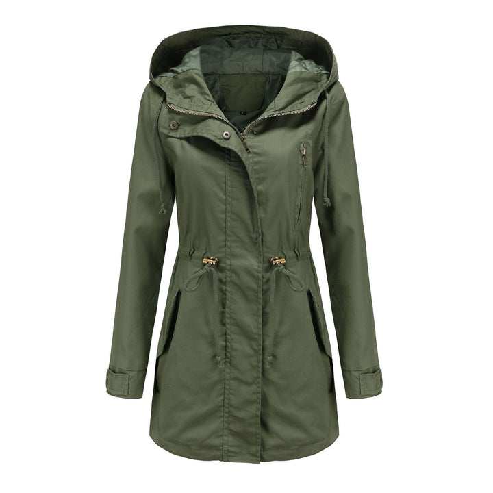 Damen nan leichter Parka mit Kapuze, Kordelzug und verdecktem Reißverschluss Echo Archiv