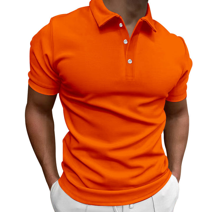 Herren nan schlank geschnittenes Stretch-Poloshirt mit Kentkragen und elastischem Saum Echo Archiv