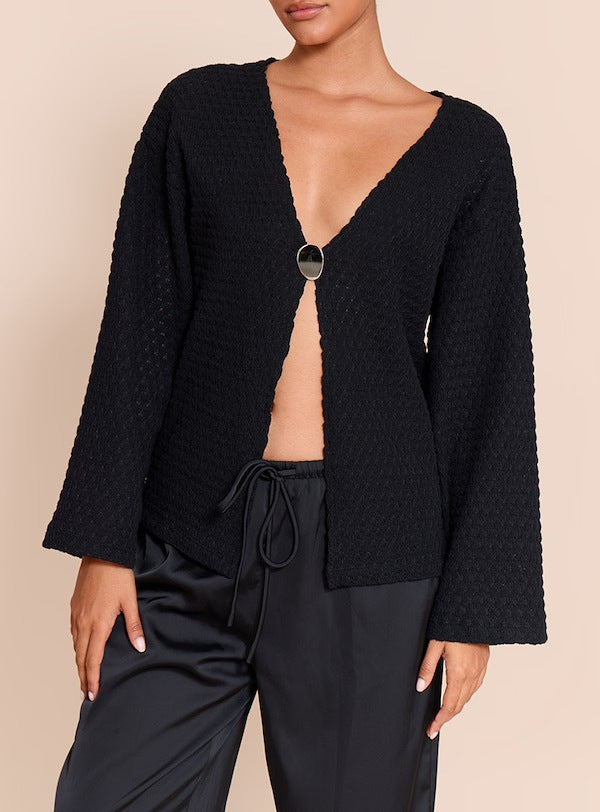Damen Stylischer Strickcardigan mit tiefem V-Ausschnitt Echo Archiv