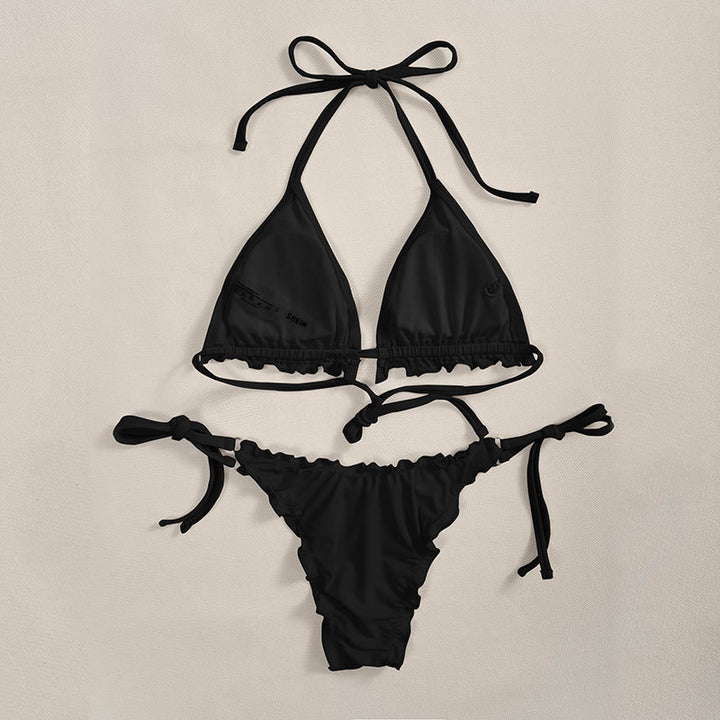 Damen Triangel-Bikini mit verspieltem Rüschendesign Echo Archiv