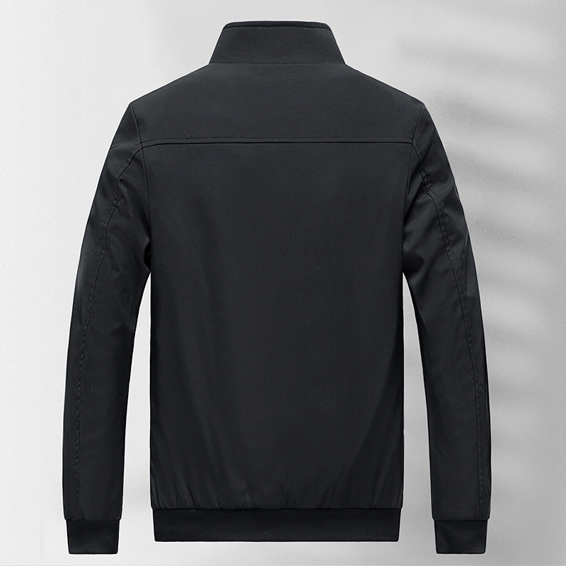 Herren Leichter wind- und wasserabweisender Stehkragen-Blouson mit Thermo-Innenfutter und Reißverschlusstaschen – Taviero
