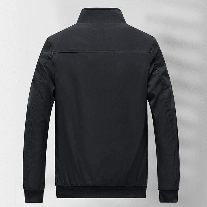 Herren Leichter wind- und wasserabweisender Stehkragen-Blouson mit Thermo-Innenfutter und Reißverschlusstaschen – Taviero