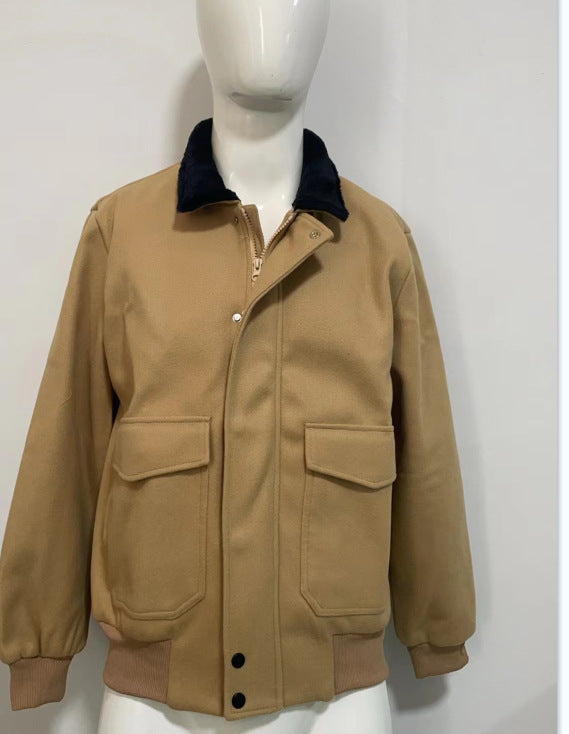Herren stilvolle Übergangsjacke mit weichem Kragen und praktischen Eingrifftaschen Echoarchiv
