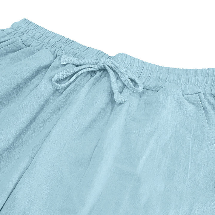 Herren lässige Strandhose mit seitlichem Vogel-Print und elastischem Bund Echoarchiv