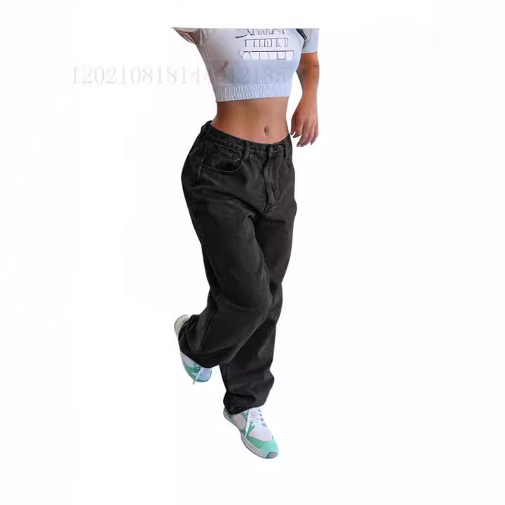 Damen nan relaxed-fit Baggy-Jeans mit hoher Taille und tiefem Schritt Echo Archiv