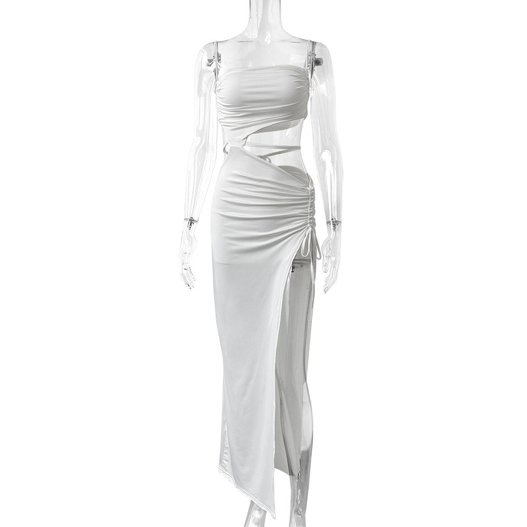 Damen Set mit Cropped Top und Maxirock mit Raffung Echo Archiv
