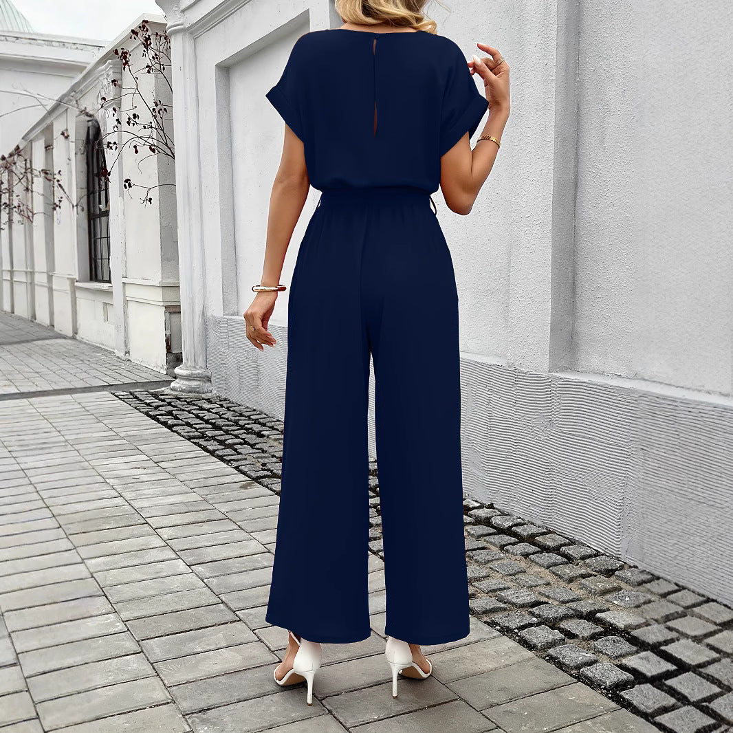 Damen Eleganter Jumpsuit mit Taillengürtel Echo Archiv