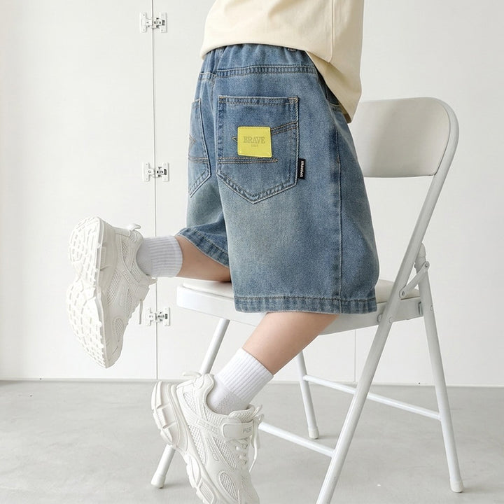 Jungen lässige Denim-Shorts mit komfortablem elastischem Bund und praktischen Taschen Echo Archiv