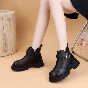 Damen Modische Chelsea-Stiefeletten mit Schnalle Echo Archiv