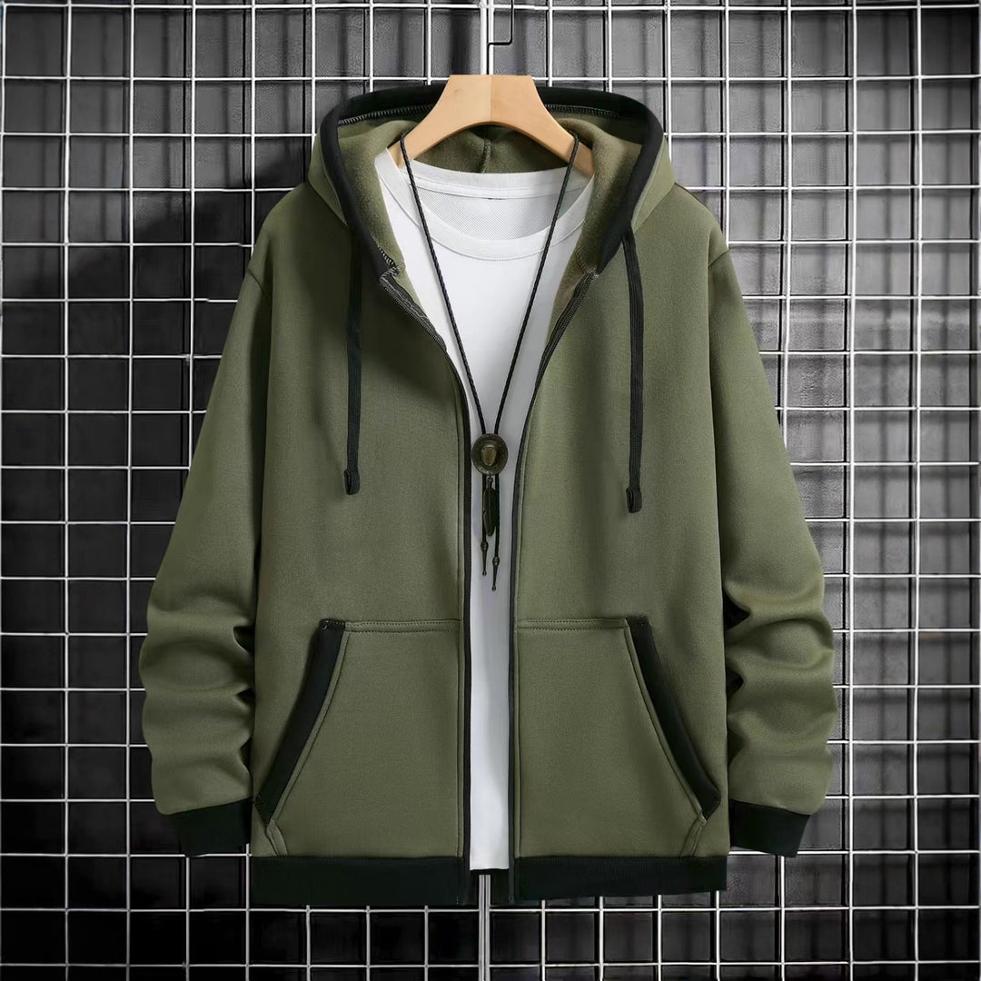 Herren Gemütlicher Kapuzenpullover mit Reißverschluss und praktischen Taschen Echoarchiv