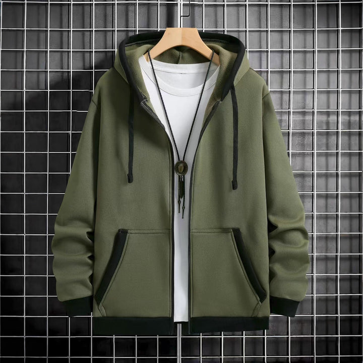 Herren Gemütlicher Kapuzenpullover mit Reißverschluss und praktischen Taschen Echoarchiv
