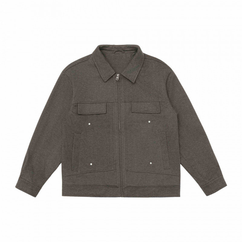 Herren Boxy-Hemdjacke mit Reißverschluss, Brustklappen und aufgesetzten Taschen Echo Archiv