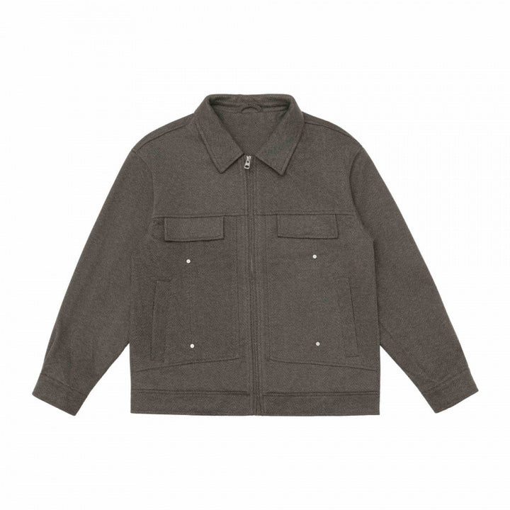 Herren Boxy-Hemdjacke mit Reißverschluss, Brustklappen und aufgesetzten Taschen Echo Archiv