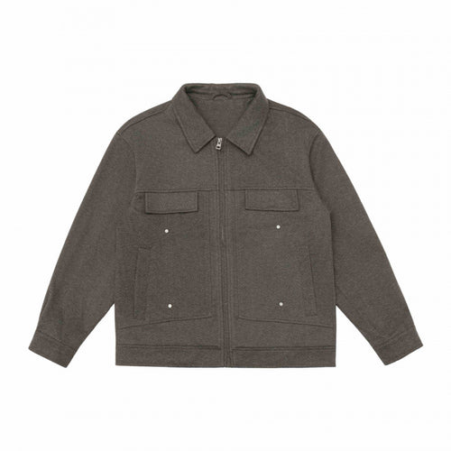 Herren Boxy-Hemdjacke mit Reißverschluss, Brustklappen und aufgesetzten Taschen Echo Archiv