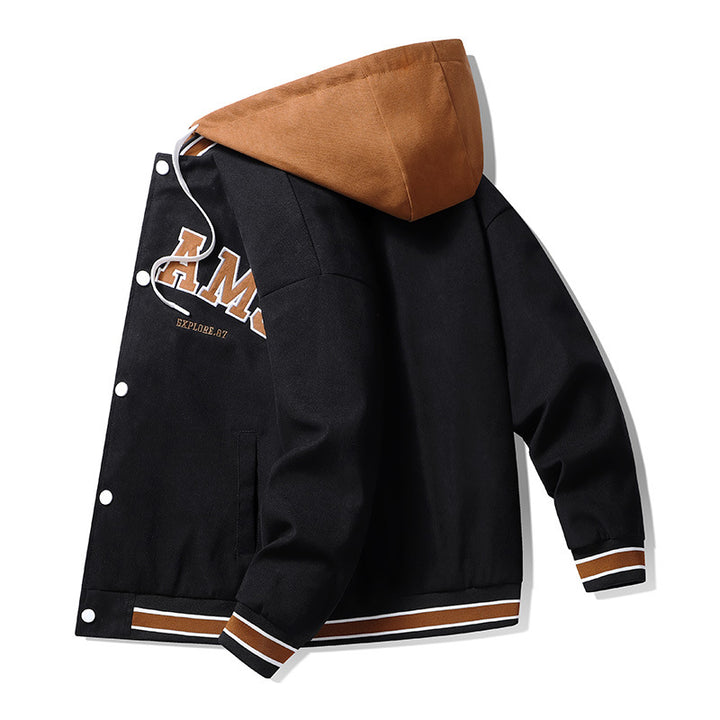 Herren Übergangsjacke mit verstellbarem Kapzuden und modernen Akzenten Echoarchiv