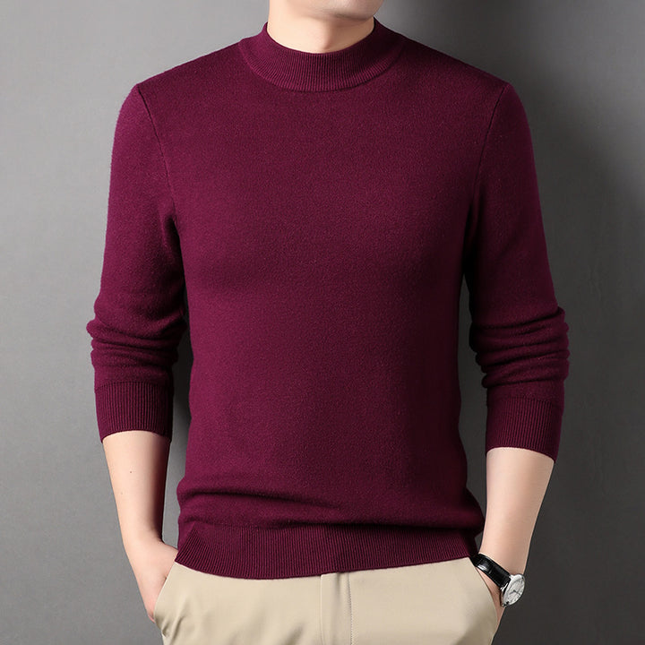 Herren Eleganter Strickpullover mit modernem Stehkragen Echoarchiv