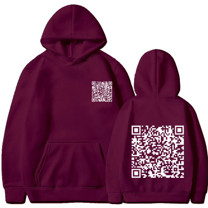 Damen Sportlicher Kapuzenpullover mit QR-Code Echoarchiv