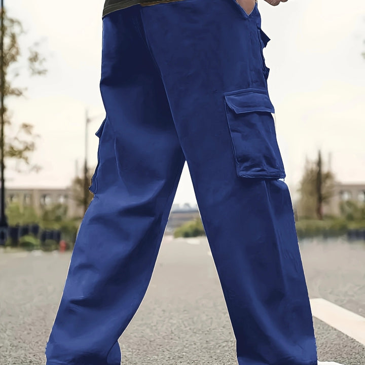 Herren Relaxed-Fit Utility-Cargohose mit großen Klappfächern und elastischem Beinabschluss Echo Archiv