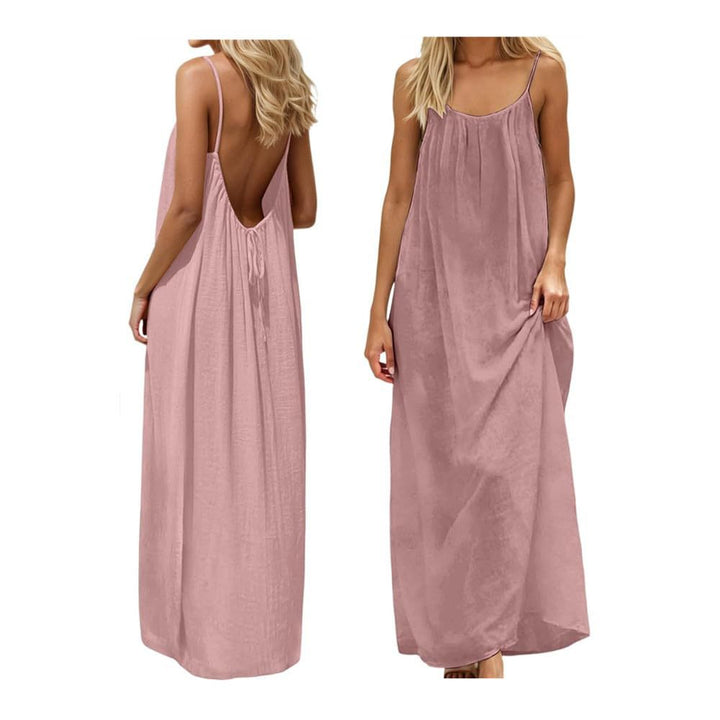 Damen Maxikleid mit tiefem Rücken Echoarchiv