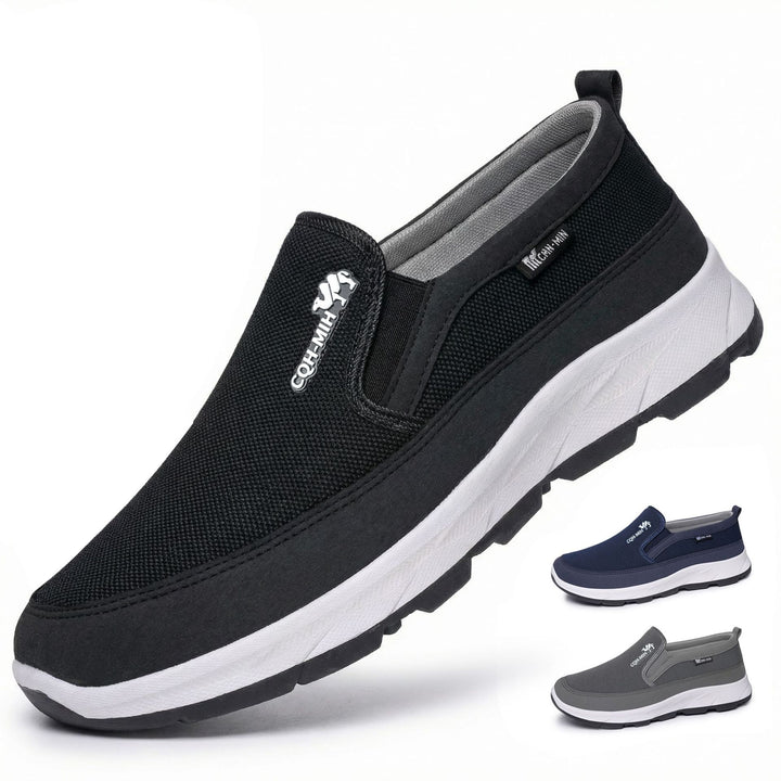 Herren nan gepolsterter Slip-On Komfort-Sneaker mit elastischem Einstieg, stoßdämpfender EVA-Plateausohle und herausnehmbarem Komfortfußbett Echo Archiv