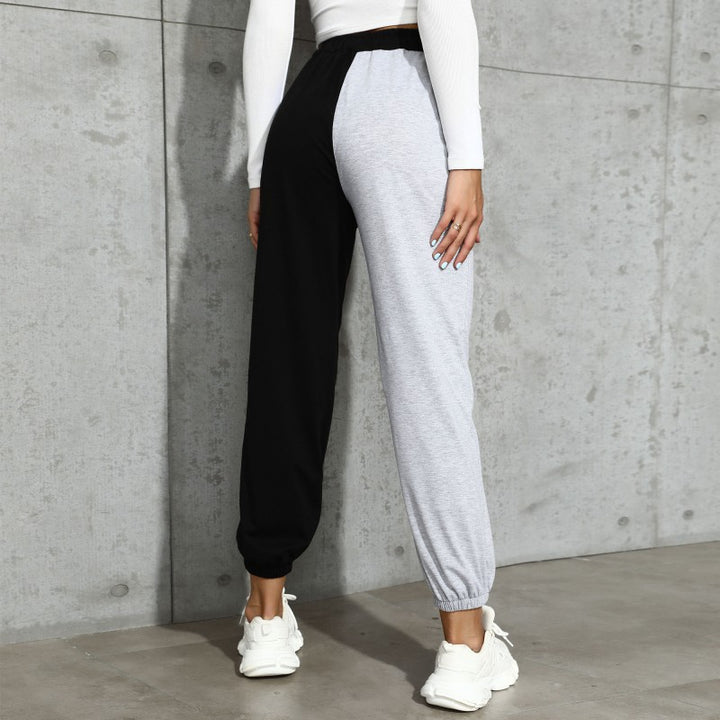 Damen Lässige Trackpant mit hohem Gummibund, Tunnelzug, Seitentaschen und elastischen Bündchen Echoarchiv
