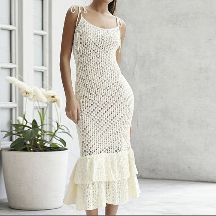 Damen Häkelkleid mit voluminösem Rüschenbesatz Echo Archiv